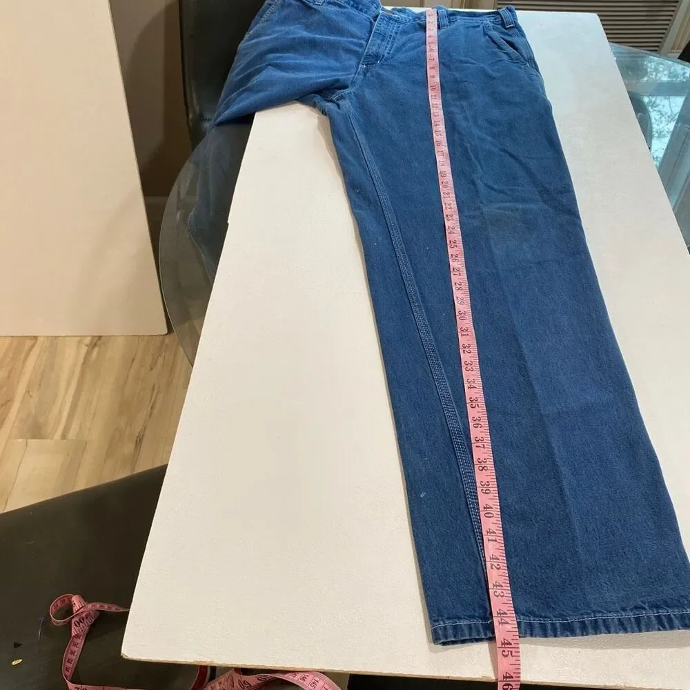 Carhartt Dungaree Fit Carpenter Jeans 38x34 Blue Workwear Utility Pants